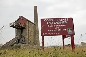 Mines Prints: Cornish Mines and Engines Pool near Camborne Cornwall UK