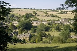 Images Dated 17th July 2005: Cotswold village of Naunton across the Windrush Valley, UK