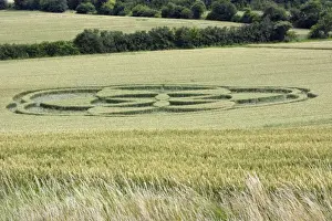 Mythical Prints: Crop Circle - in cornfield, Lower Saxony, Germany