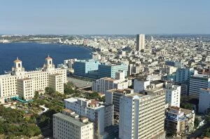 Cuba - The modern quarter of Vedado with its high-rise