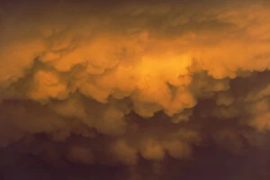 Cumulonimbus cloud in the evening during the rainy