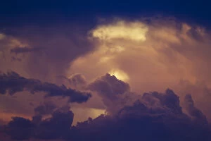 Cumulonimbus clouds in the evening during the rainy