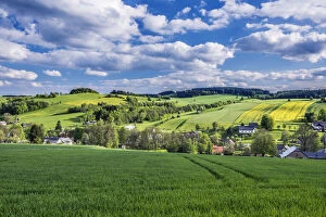 Czech Republic, Bohemia, Spring Farm Fields