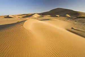 Dawn in the Dunes Patterns on the dunes between Swakopmund and Walvis Bay Namibia, Africa