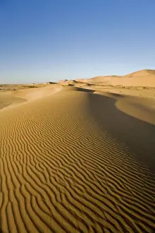 Ripples Prints: Dawn in the Dunes Patterns on the dunes between Swakopmund and Walvis Bay Namibia, Africa