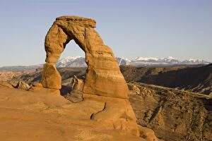 Delicate Arch probably is the most famous sandstone rock sculpture in the Arches National Park