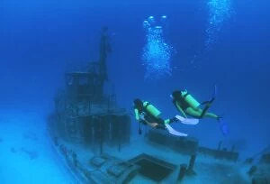 Divers on wreck