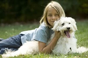 Images Dated 13th July 2005: Dog - Mongrel with girl