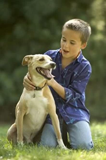 Images Dated 14th July 2005: Dog - mongrel with young boy