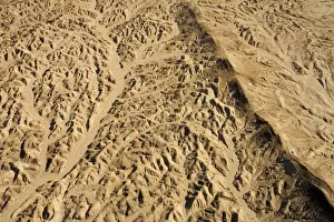 Dyke Prints: Dolerite dyke controls natural erosion patterns in the Moon Valley - Namib Desert - Namibia - Africa