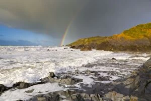 Images Dated 1st January 2013: Dollar Cove - Rainbow - Gunwalloe, Cornwall, UK