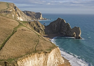 Images Dated 3rd January 2005: Dorset World Heritage coast, just west of Lulworth. Chalk cliffs