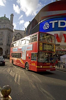 Double decker bus in the city of London