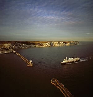 Dover Harbour (Port of Dover), Ferry arriving at, Kent