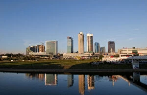 Downtown Vilnius, Lithuania, with skyline