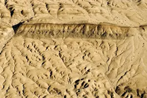 Dyke Prints: Drainage patterns blocked by a black dolerite dyke - Namib Desert - Namibia - Africa