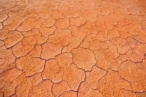 Images Dated 3rd June 2008: Dried-up earth - the hot sun in the Simpson Desert area blazes down onto the earth