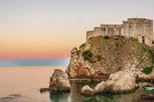 Town Collection: Dubrovnik, Croatia. Fortress Lovrijenac on the Adriatic Sea. Date: 06-07-2007
