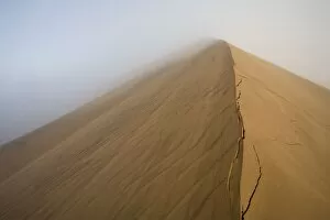 Dune Crest in the mist - Dune Belt near Walvis Bay