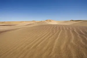 Dune Scene with blue sky Cetral Dune Belt near Swakopmund Namibia, Africa