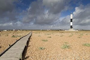 Images Dated 17th October 2012: Dungeness - Lighthouse - Beach - board walk