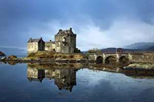 Loch Prints: Eilean Donan Castle - in beautiful light during moody conditions - November - Scotland