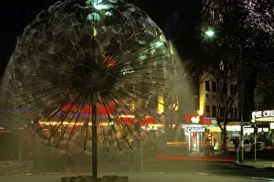 Fountains Prints: El Alamein Fountain at night, Kings Cross, Sydney, New South Wales, Australia JPF44602