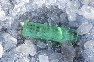 Emerald Prints: Emerald - Colombia - Green variety of the mineral beryl - green color from chromium during crystalization