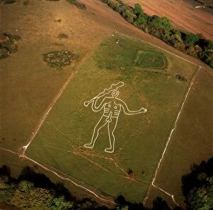 Antiquity Gallery: England - Aerial view, the Cerne Abbas Giant hill