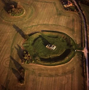 England - Aerial view. Cluster of Neolithic sacred