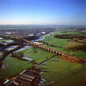 England - Aerial view, Holmes Chapel Viaduct and