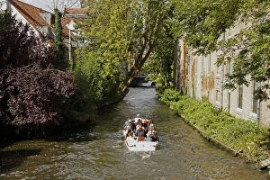 Europe, Belgium, Bruges. Canal cruise of