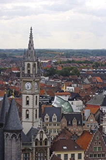Europe, Belgium, Ghent. From the top of