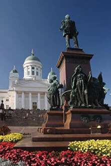 Europe, Finland, Helsinki. The statue of