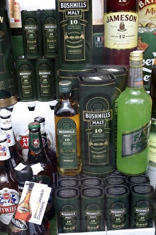 Europe, Ireland, Westport. Whisky selection