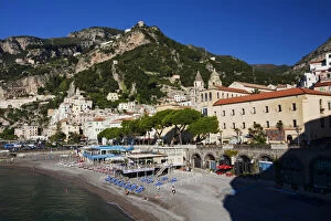 Images Dated 16th October 2013: Europe, Italy, Amalfi, Beautiful Beach