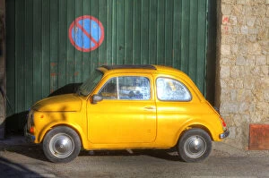 Images Dated 16th October 2013: Europe, Italy, Amalfi, Old Fiat parked in