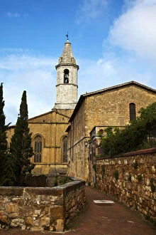 Europe, Italy, Tuscany. Pienza. Pienza Cathedral