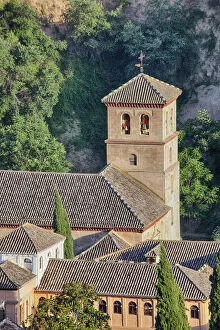 Europe, Spain, Granada. Rooftops of