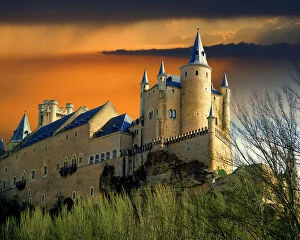 Europe, Spain, Segovia. Alcazar castle at