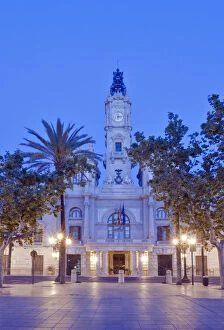 Europe, Spain, Valencia, City Hall (Ayuntamiento)