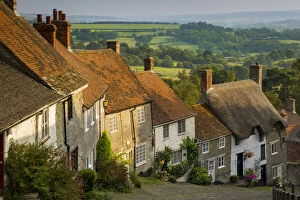 Evening at Gold Hill in Shaftesbury, Dorset, England