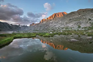 Alpine Collection: Evening light over Titcomb Basin, Bridger Wilderness, Wind River Range, Wyoming. Date: 23-08-2019