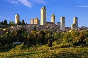 Images Dated 21st January 2013: Evening over San Gimignano, Tuscany, Italy
