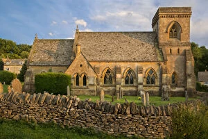 Features Gallery: Evening sunlight on St Barnabas Church, Snowshill
