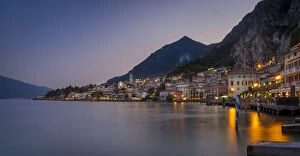 Evening view of Limone along the shores