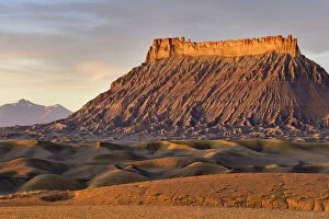 Factory Butte and The Henry Mountains in