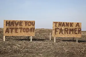 Arable Prints: Farming - Sign on Farm - Upstate New York - USA