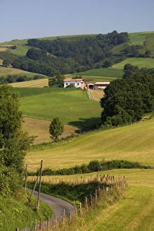 Farmland near the village of Ainhoa, Pyrenees-Atlantiques