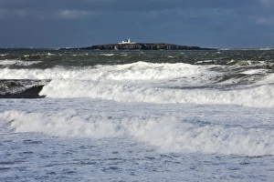 Farne Islands - stormy sea - autumn - view from coastline beside Seahouses Farne Islands - stormy sea - autumn - view from coastline beside Seahouses